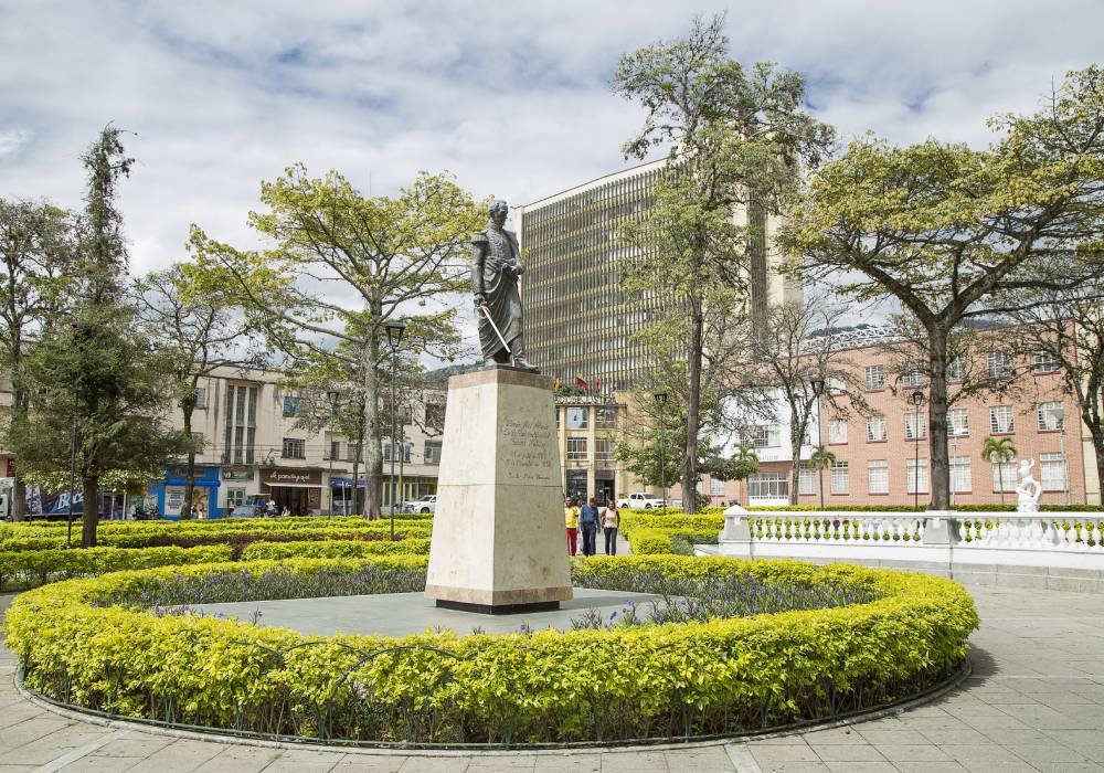 Parque Bolívar en Ibagué.