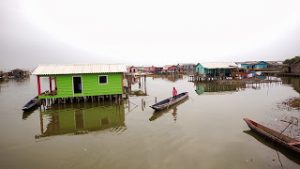 Nueva Venecia, sus casas y calles coloridas.