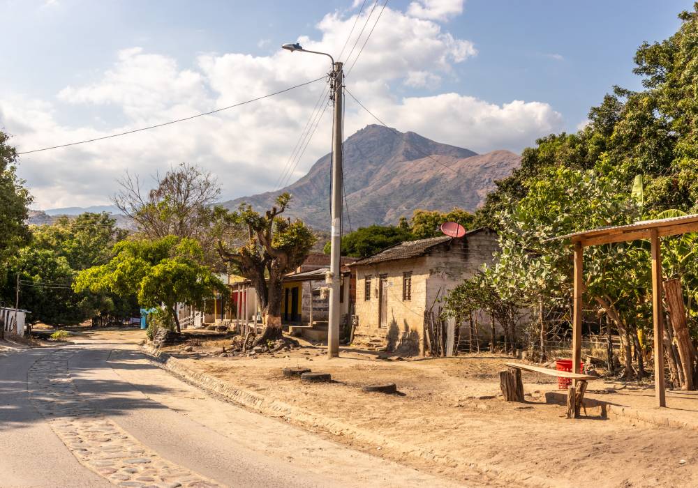 Vista del valle La Mina, Cesar, Colombia