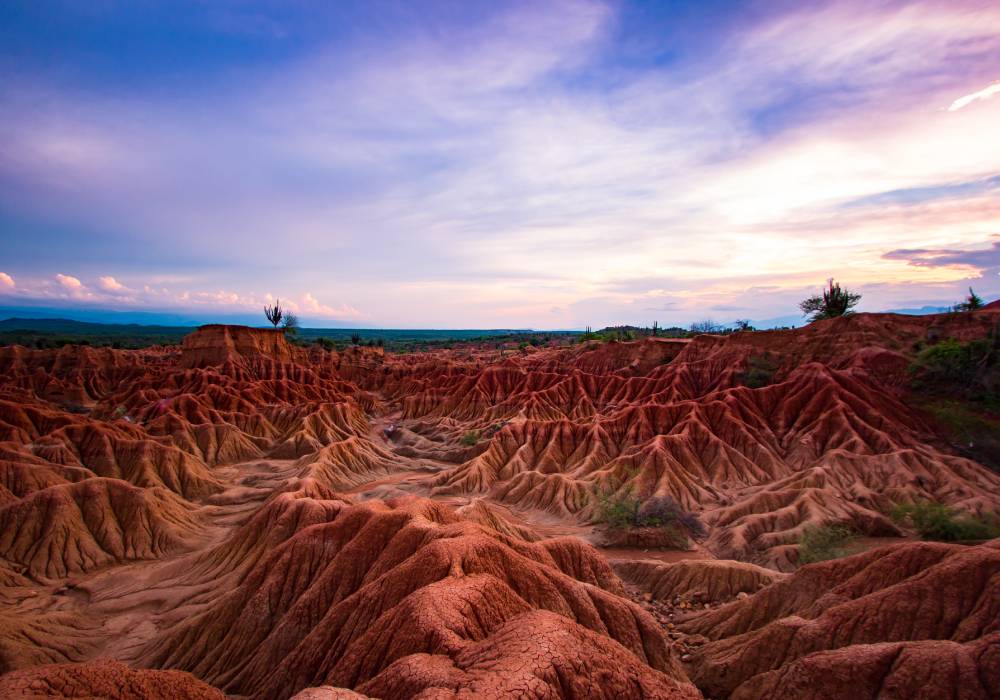 Desierto De La Tatacoa, Colombia, al atardecer.