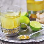 ginger ,lime and honey hot drink