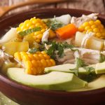 Delicious,Potato,Soup,Ajiaco,Close,Up,In,A,Bowl,On