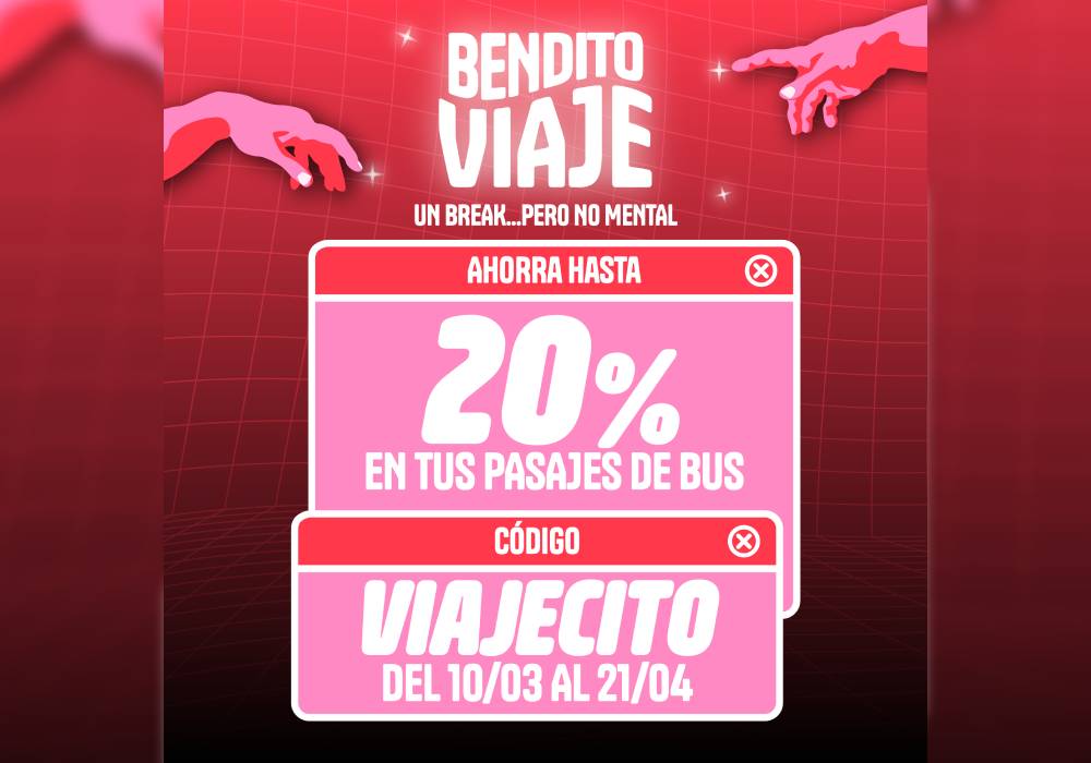 Obtén 20% de ahorro con el código VIAJECITO.